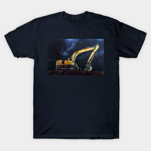 Excavator By Night T-Shirt